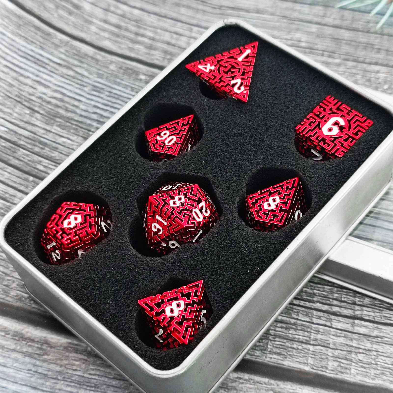 metal dnd hollow dice coc cthulhu game dice