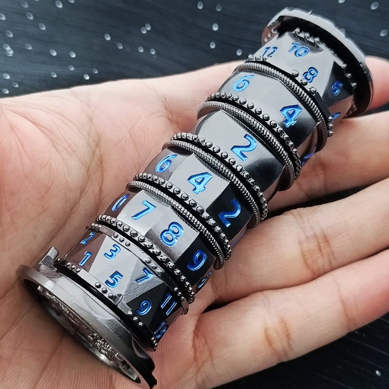 multi sided metal spinning dice – precision spinner dice for rpg & tabletop games