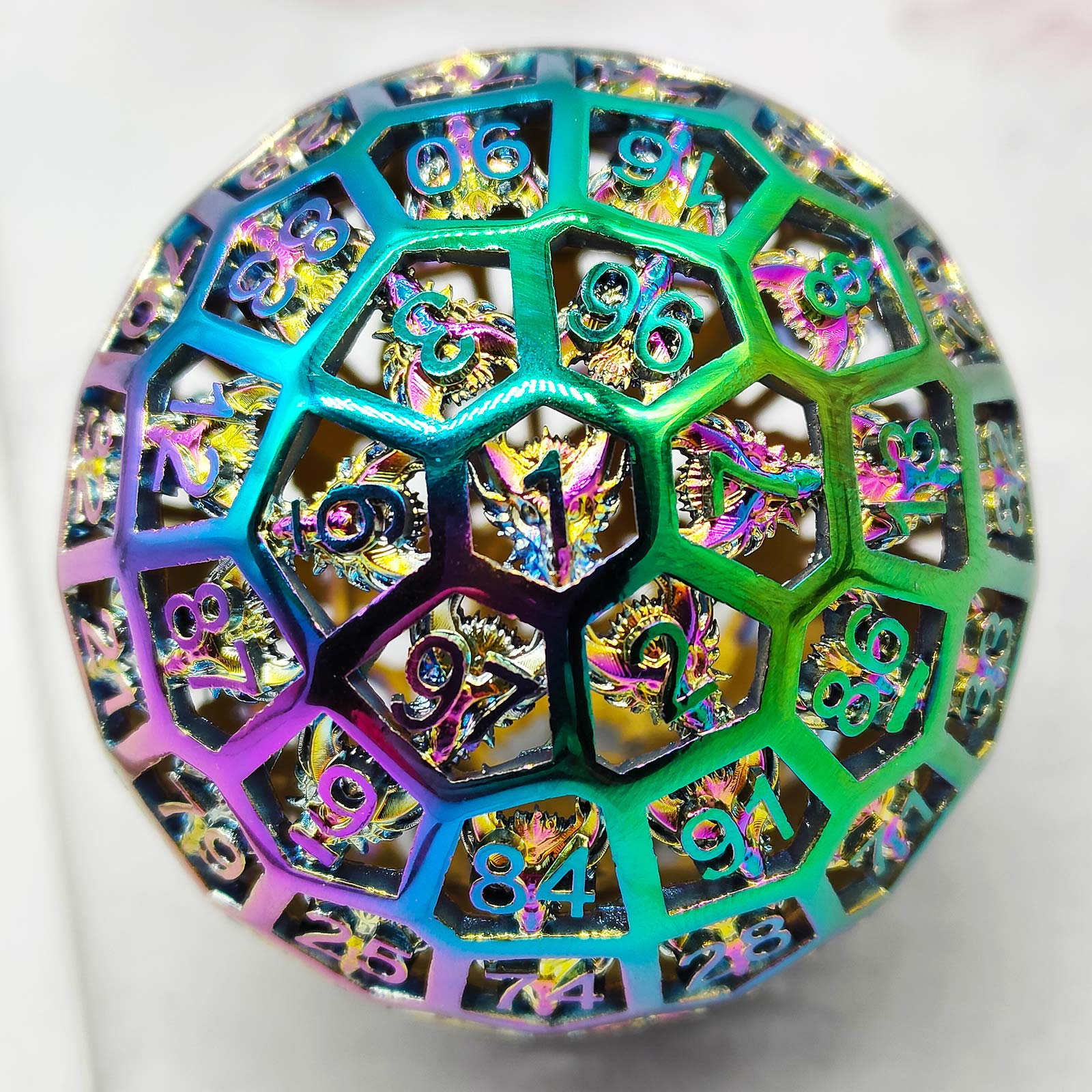 hollow 100 faced dice, d&d giant dice