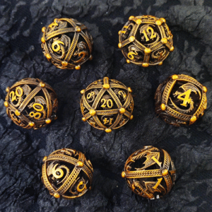 hollow metal dice with engraved numbers – durable rpg dice for bulk orders