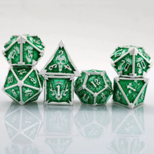 heavy weight zinc alloy metal dice set – precision cut dnd dice for bulk supply