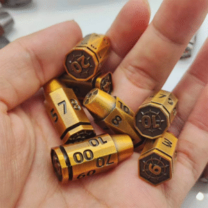 antique brass metal dice set – vintage style tabletop dice for oem & private label