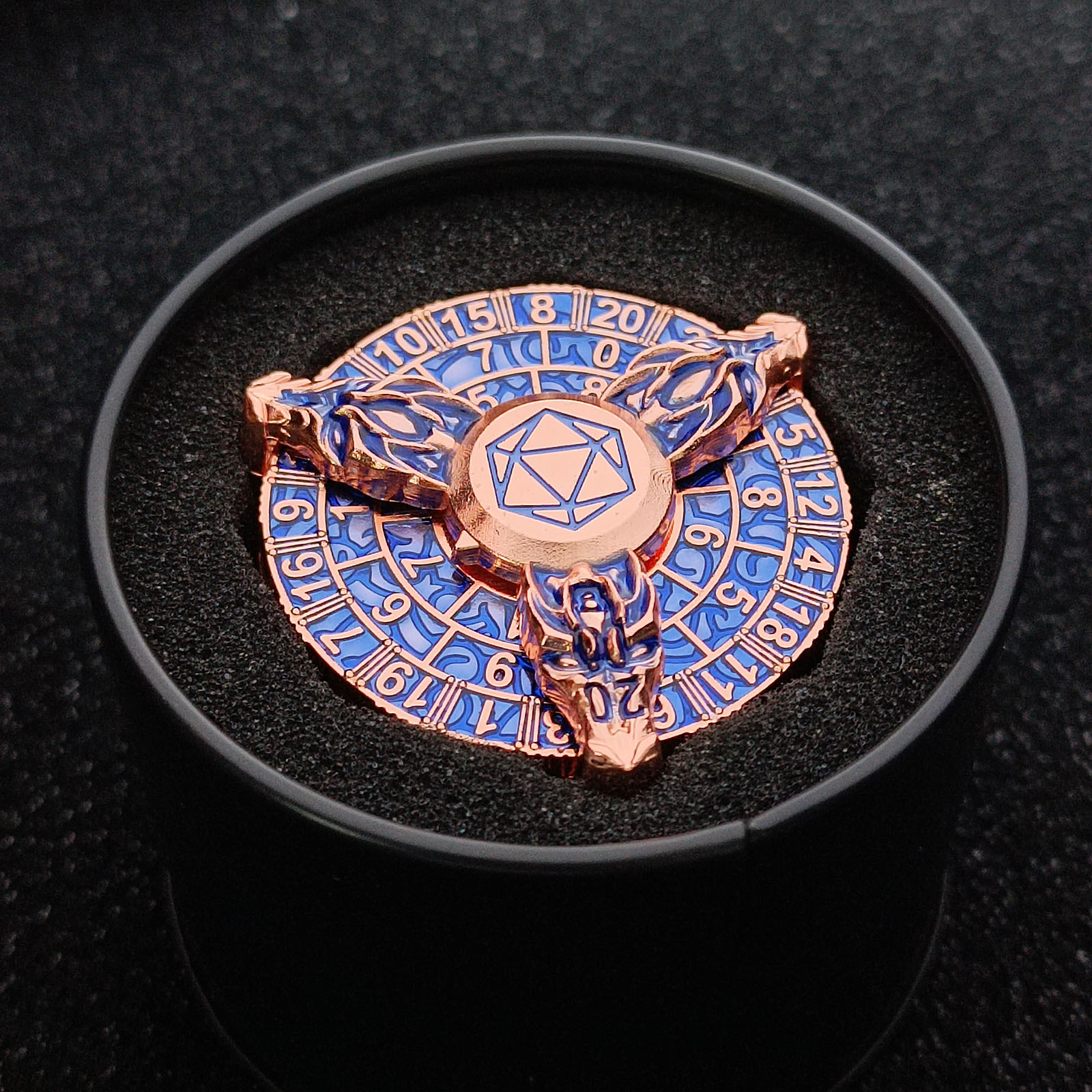 gunmetal finish metal spinning dice – balanced spinner dice for factory wholesale supply