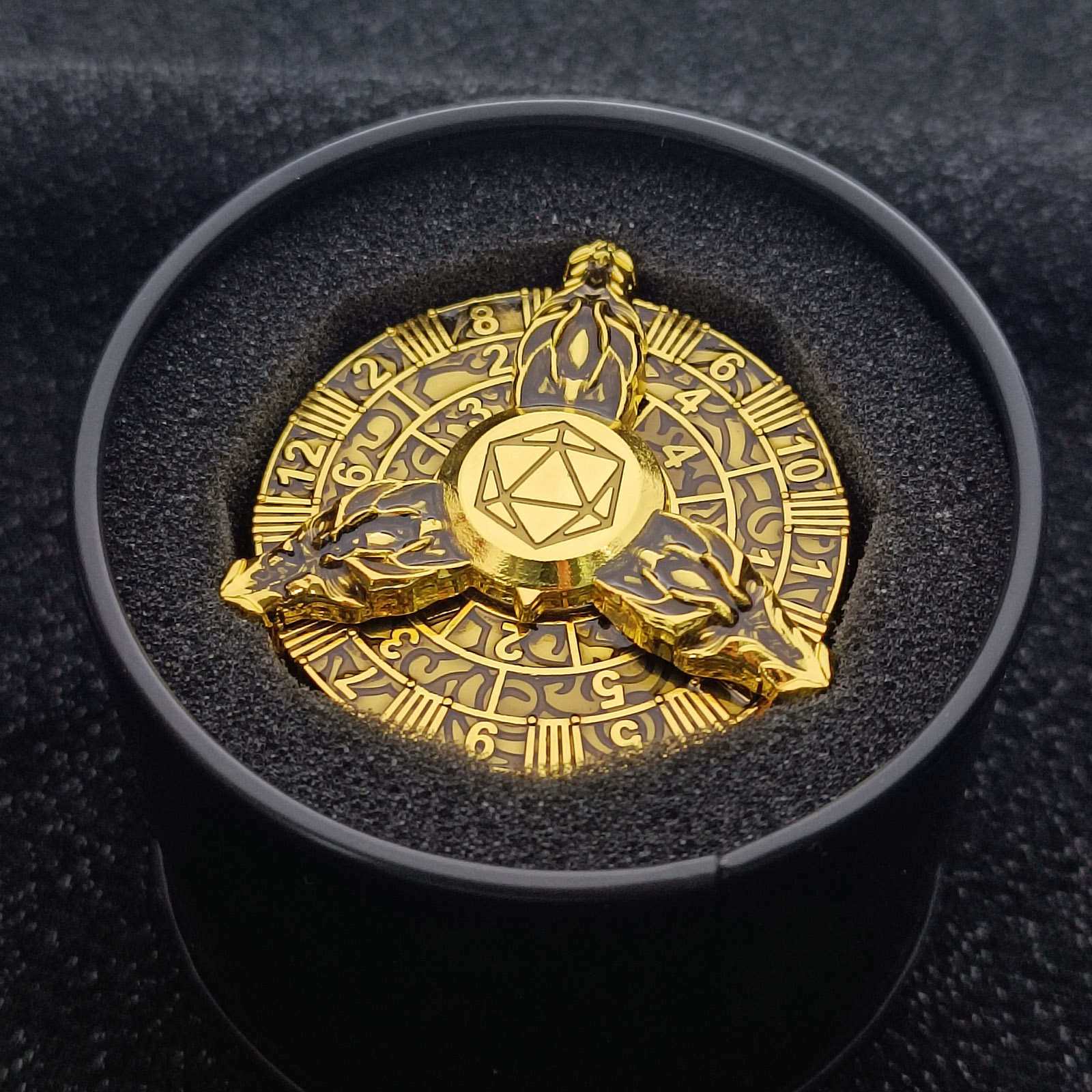 gunmetal finish metal spinning dice – balanced spinner dice for factory wholesale supply