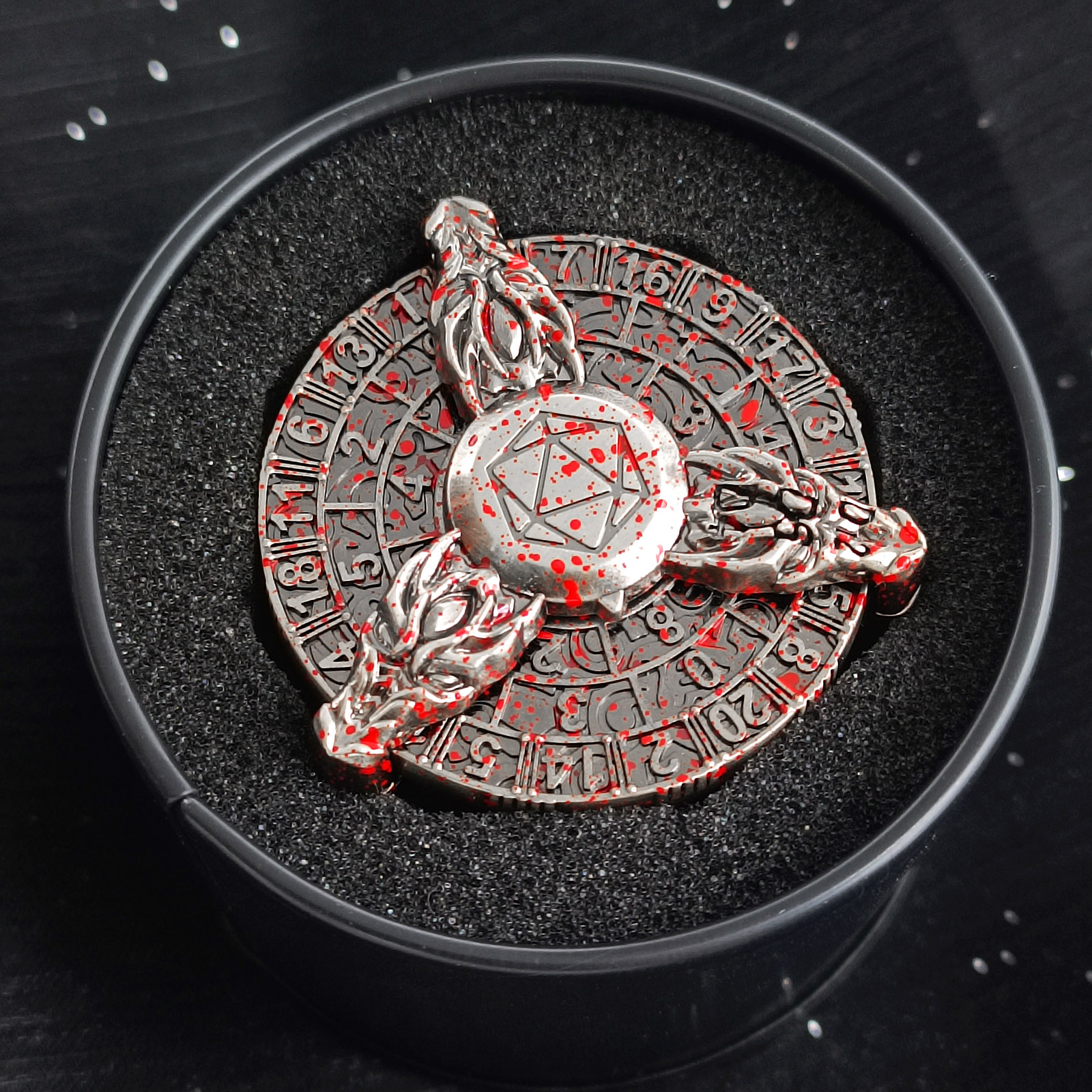 gunmetal finish metal spinning dice – balanced spinner dice for factory wholesale supply