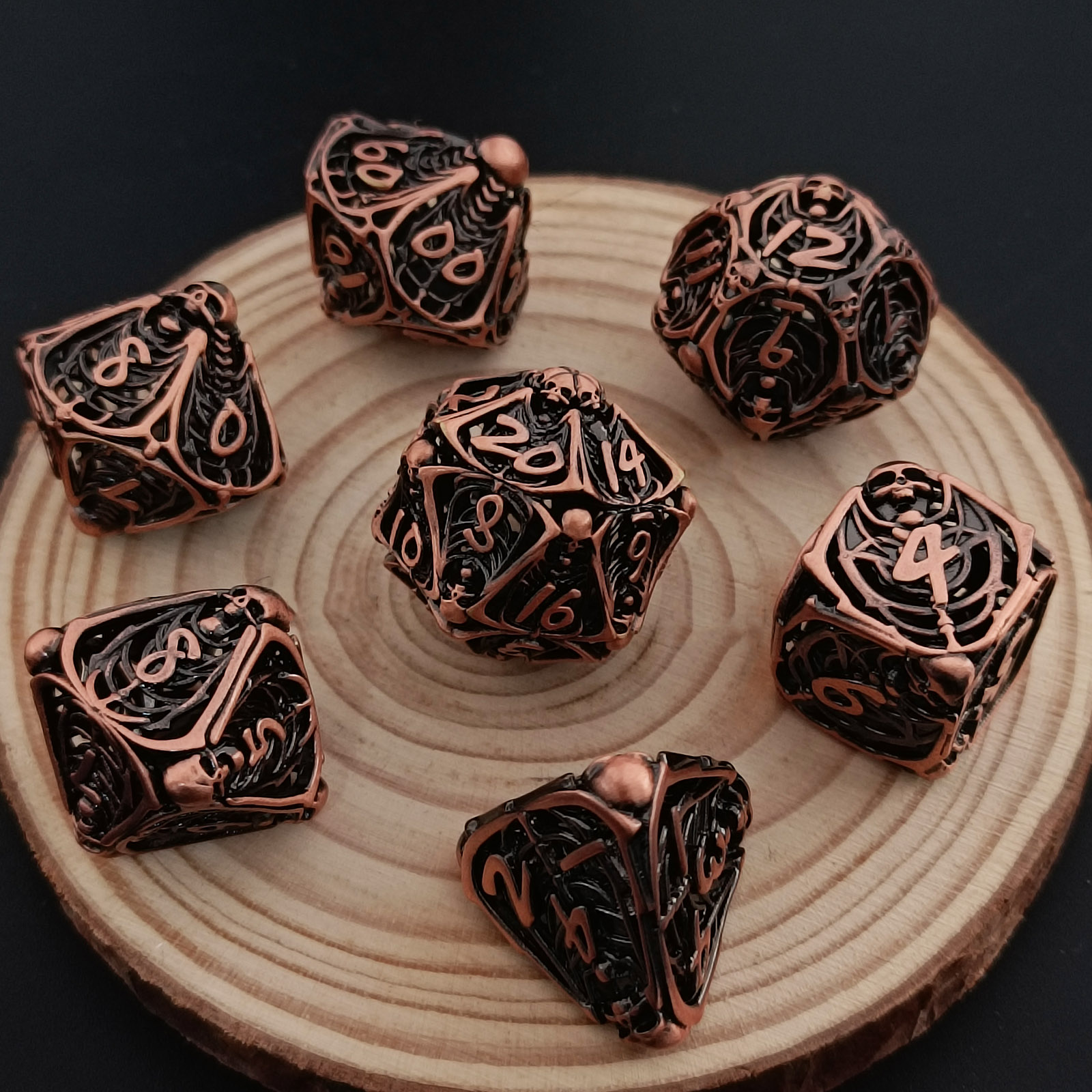 sharp edge hollow metal dice – precision rpg dice for professional tabletop brands