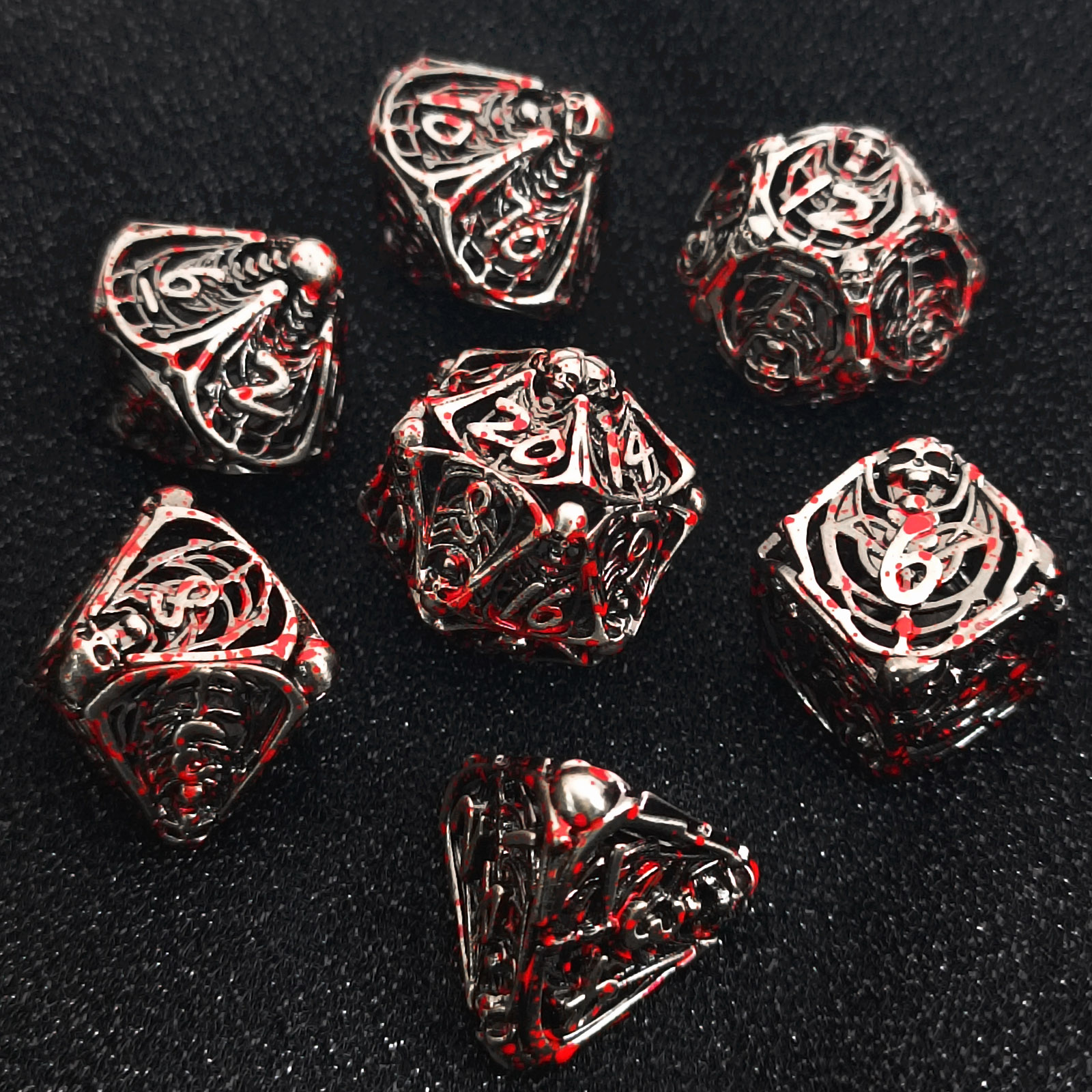 sharp edge hollow metal dice – precision rpg dice for professional tabletop brands