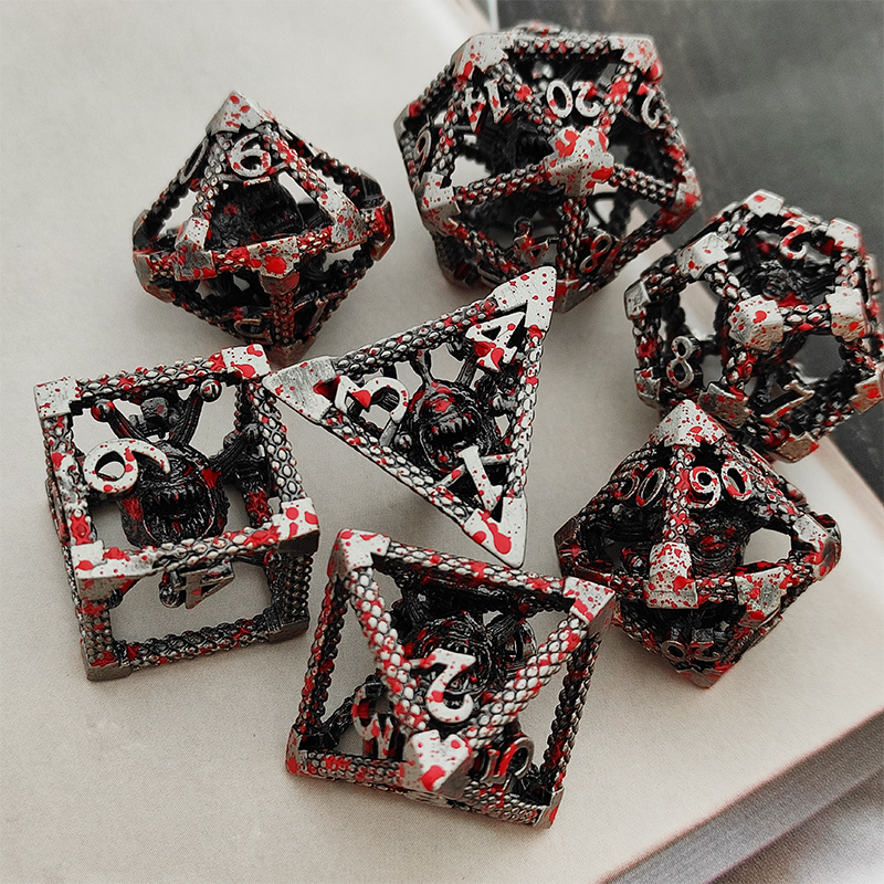 polished hollow metal dice – premium openwork dice for wholesale market (复制)