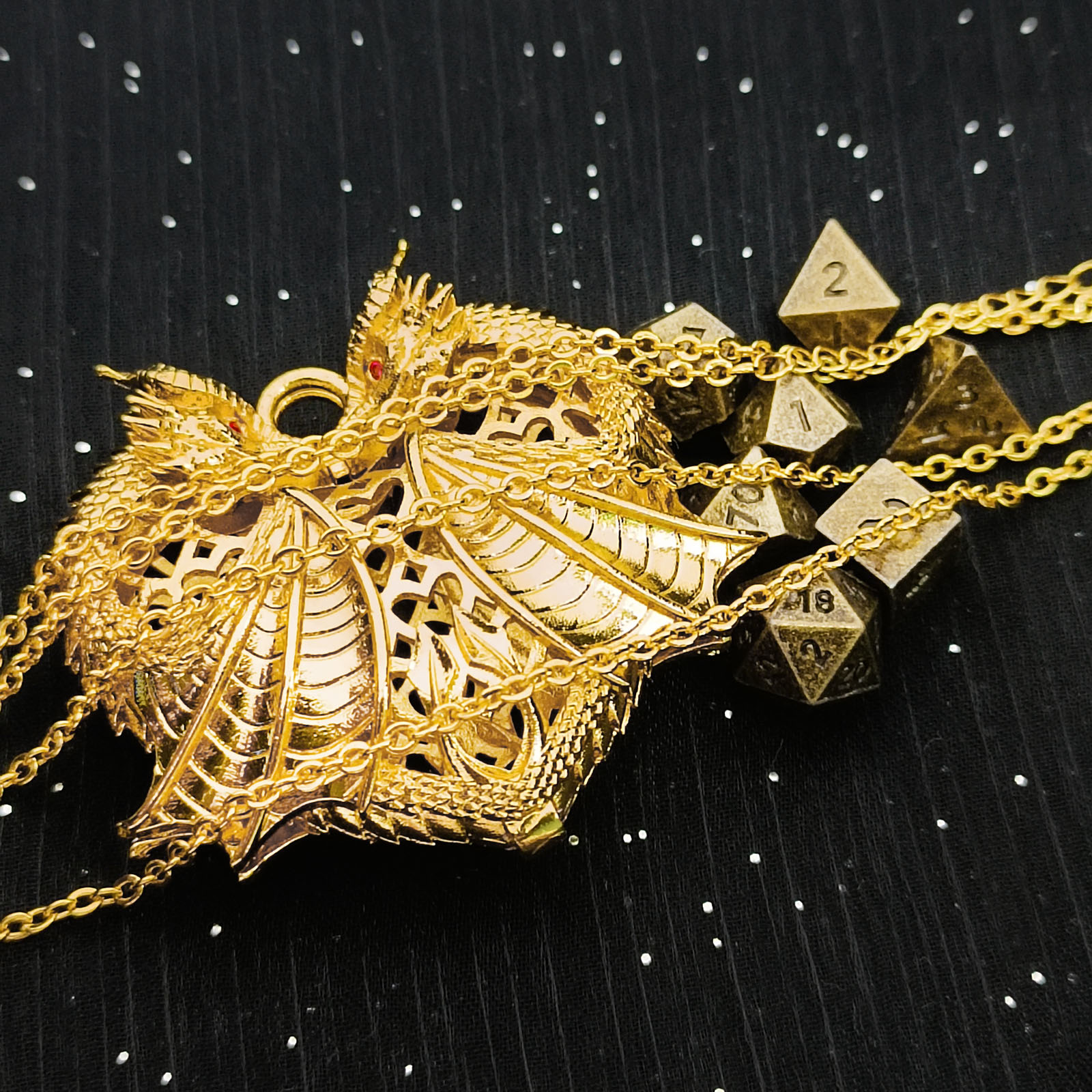 lightweight hollow metal dice set – travel friendly rpg dice for bulk supply