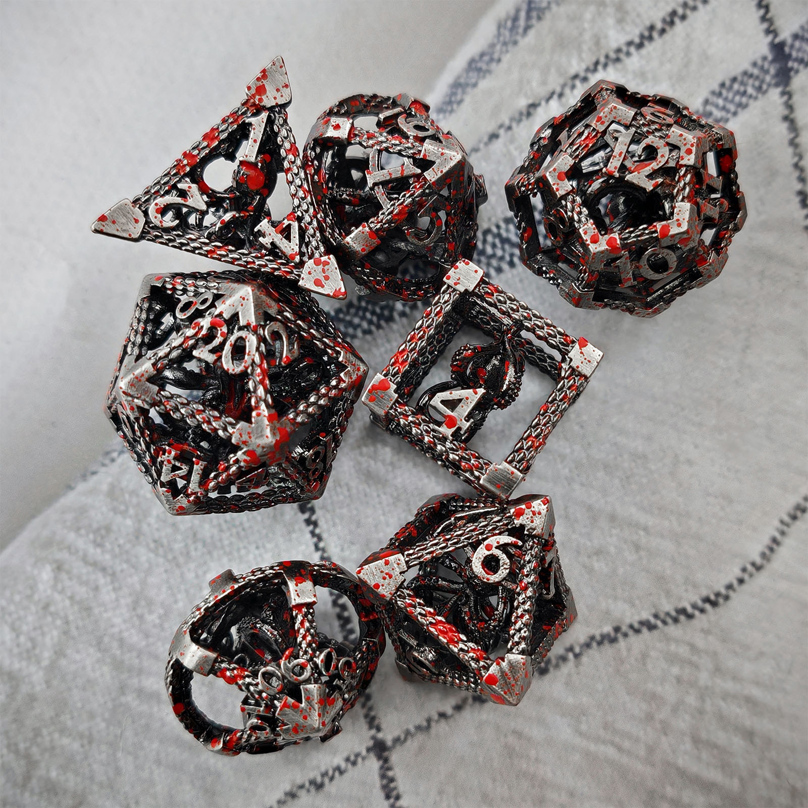 hollow metal dice with deep engraving – long lasting open frame dice for bulk orders