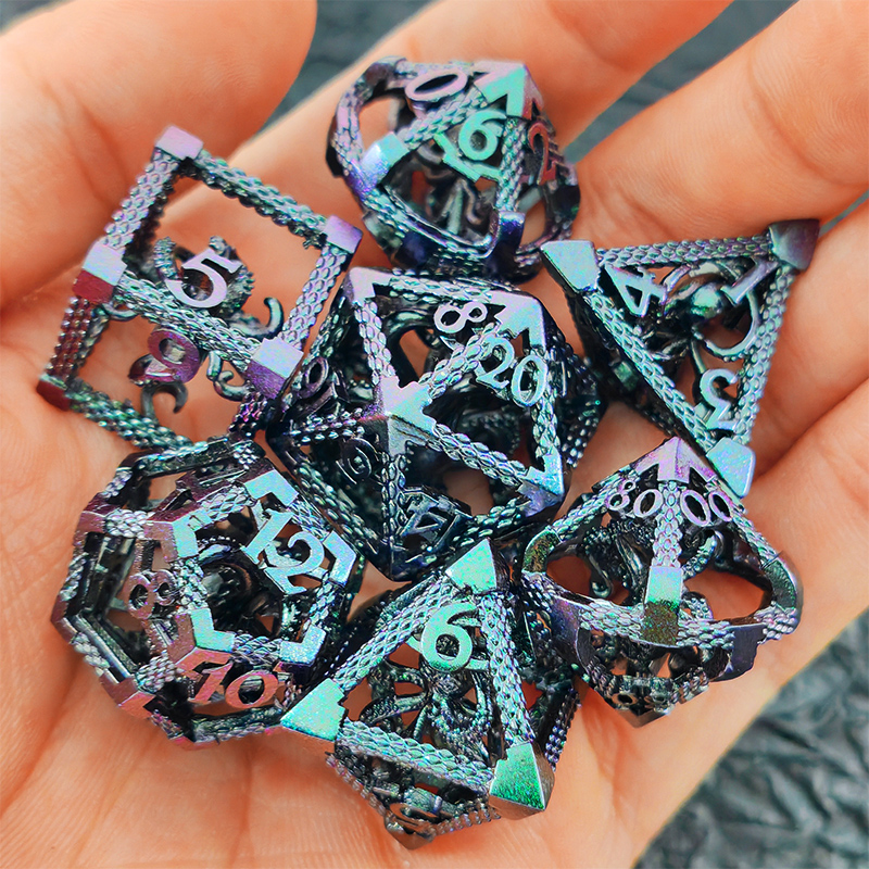 hollow metal dice with deep engraving – long lasting open frame dice for bulk orders