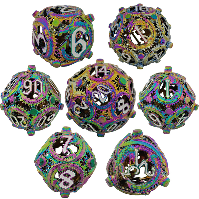 hollow metal dice with gold plating – luxury openwork dice for premium wholesale
