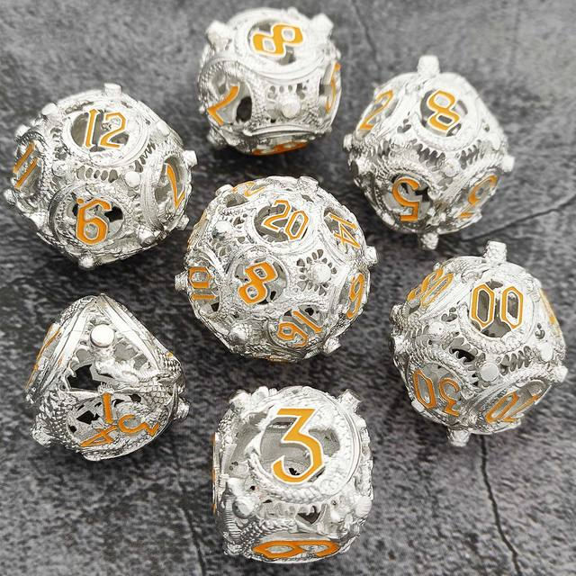 hollow metal dice with gold plating – luxury openwork dice for premium wholesale