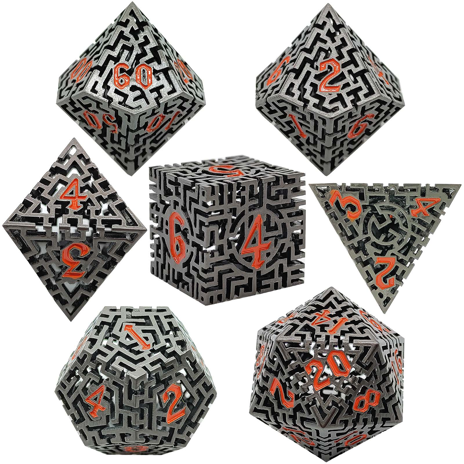 metal dnd hollow dice coc cthulhu game dice