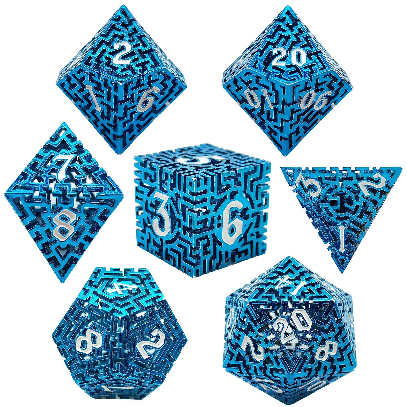 metal dnd hollow dice coc cthulhu game dice