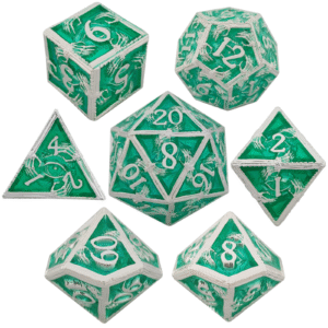 deep engraved number metal dice set – long lasting rpg dice for bulk orders