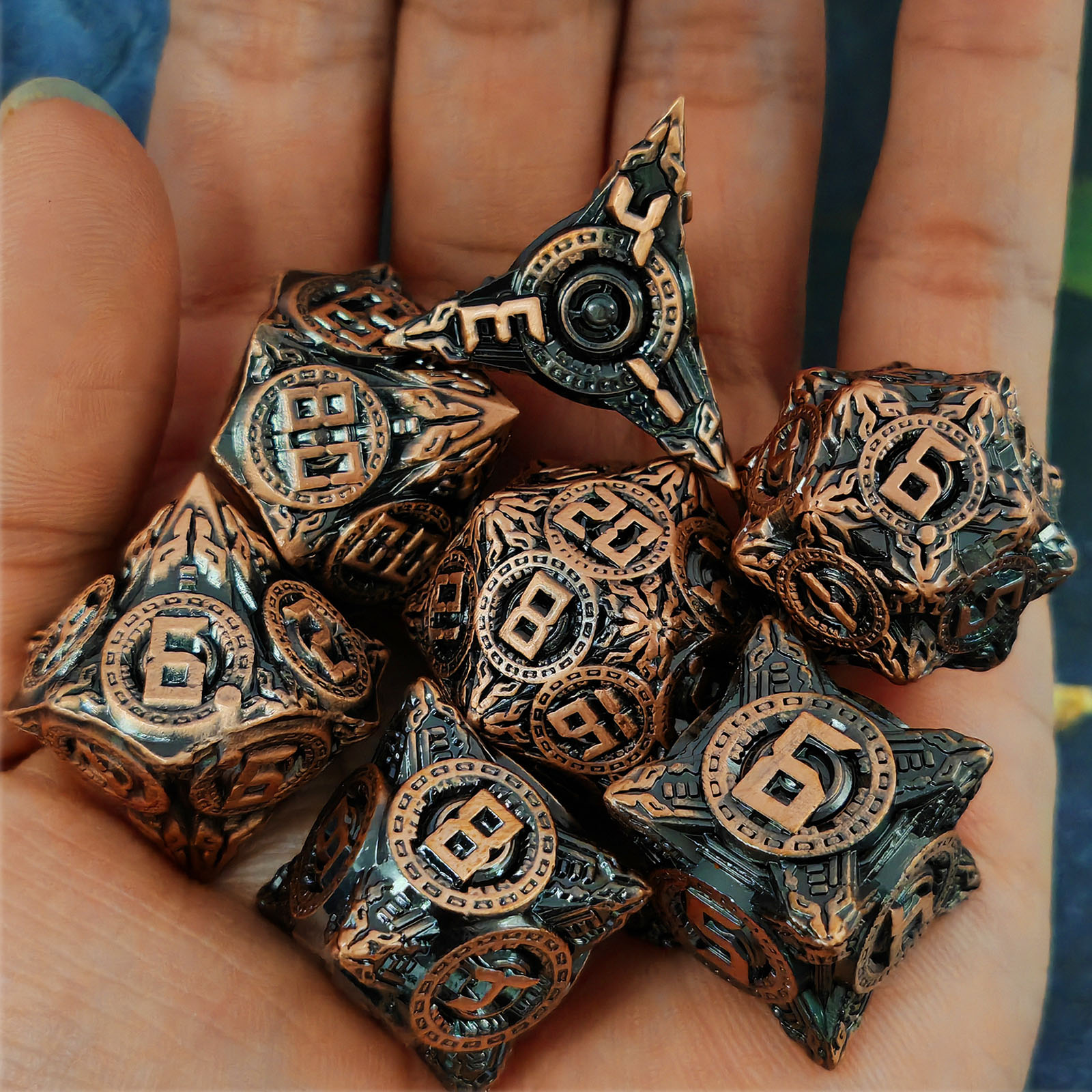 sharp edge metal dice set – high precision dnd dice for professional tabletop brands