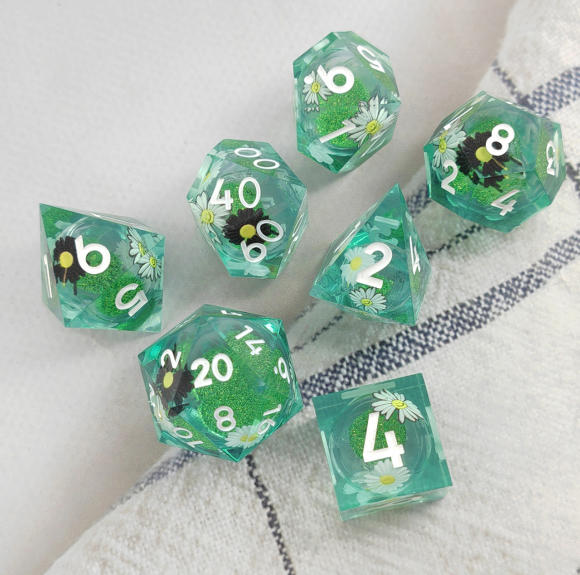 beautifully crafted resin dice – luminous tabletop dice for wholesale market
