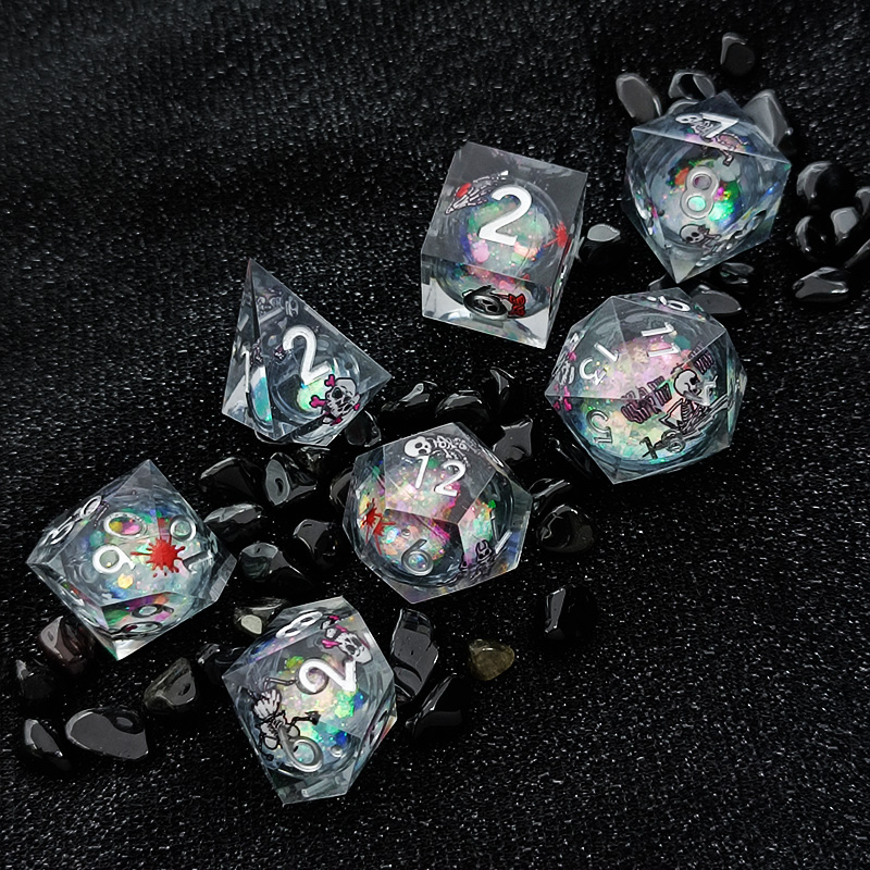 beautifully crafted resin dice – luminous tabletop dice for wholesale market