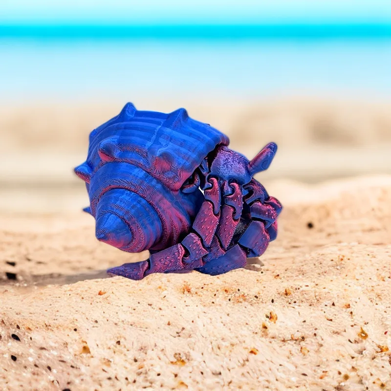 Factory Custom Made 3D Printed Plastic Hermit Crab Model Quality Machining Services for Novel Decorative Animal Toys