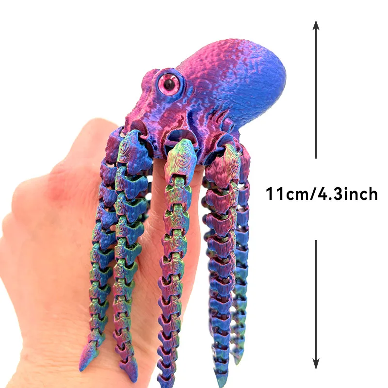 High Quality Customized Color 3D Printed Baby Octopus Toys Moulding Processing Service 3D Toys for Kids - Image 6