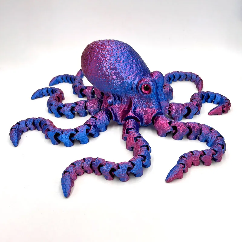 High Quality Customized Color 3D Printed Baby Octopus Toys Moulding Processing Service 3D Toys for Kids