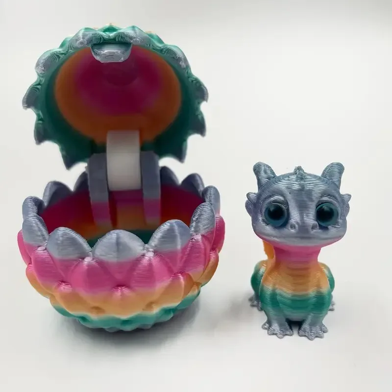 3D Printed Toys Artistic Dragon Egg Statue Small Hatching Dragon Figure Modern Home Decoration Miniature Desk Decor - Image 5