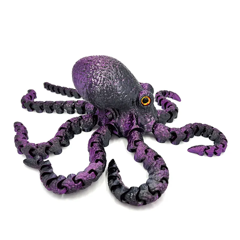 High Quality Customized Color 3D Printed Baby Octopus Toys Moulding Processing Service 3D Toys for Kids - Image 4