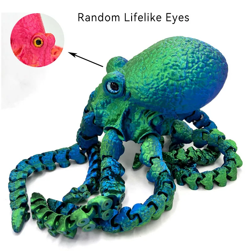High Quality Customized Color 3D Printed Baby Octopus Toys Moulding Processing Service 3D Toys for Kids - Image 3