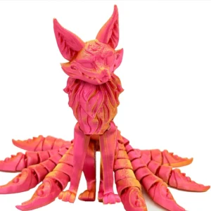 3D Printed Nine-Tailed Fox Ornaments Decorative Gifts and Educational Toys